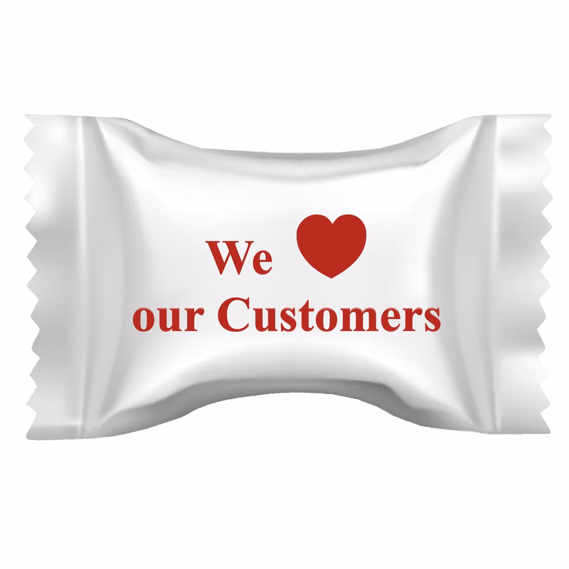 Soft Peppermints in a We Love Our Customers Wrapper