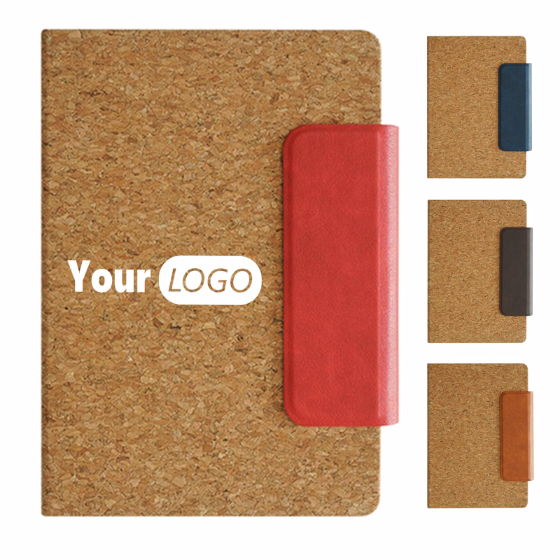 A5 Eco-Friendly Cork Notebook with Leather Closure