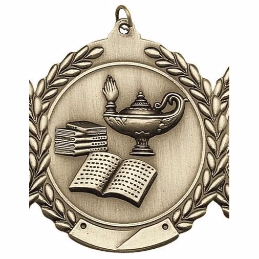Knowledge Die Cast Medal, 2 3/4"