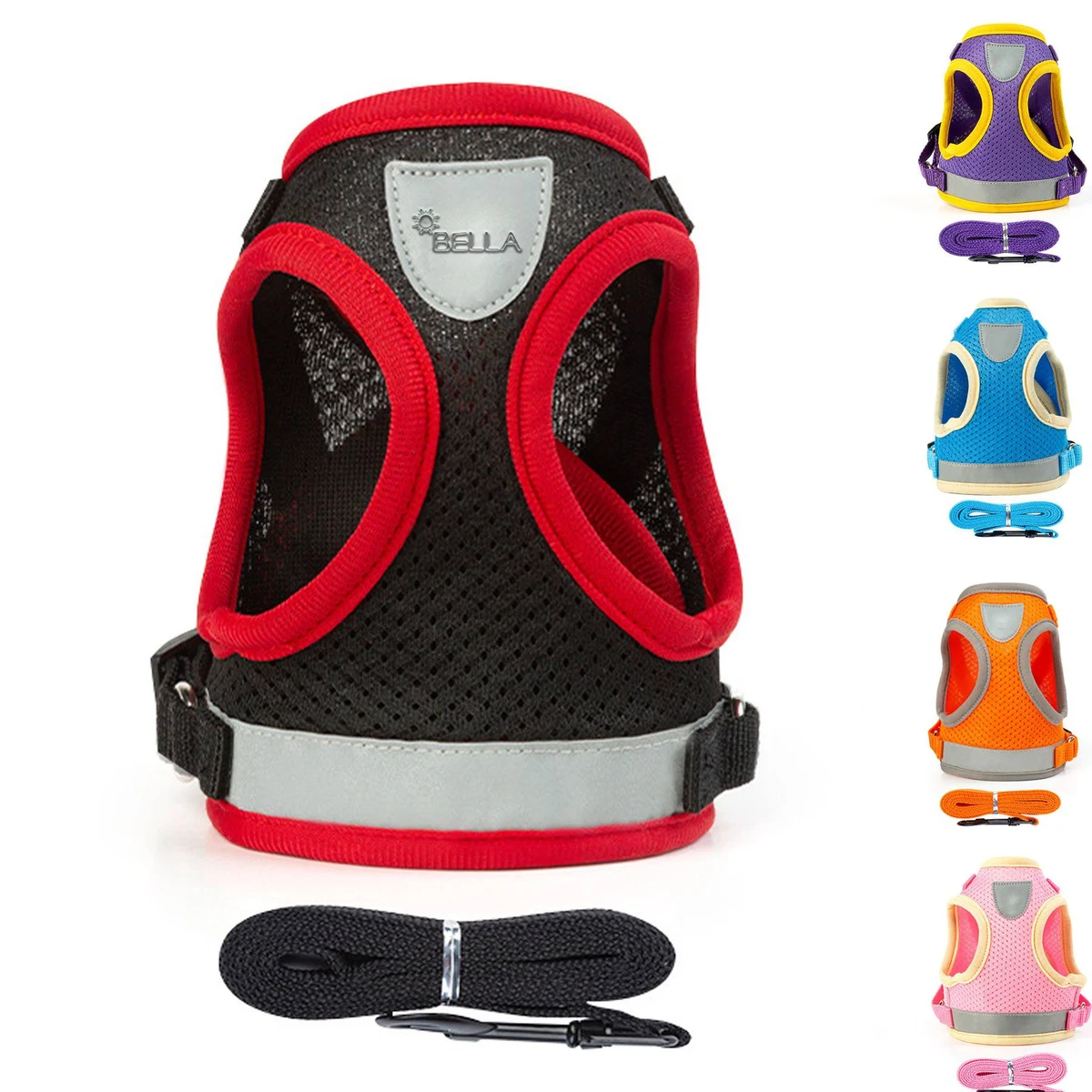 Reflective Pet Vest Type Traction Rope 1