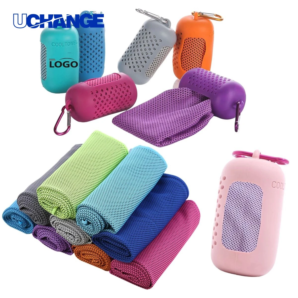 Hanging Silicone Case Quick-Dry Sports Towel 1