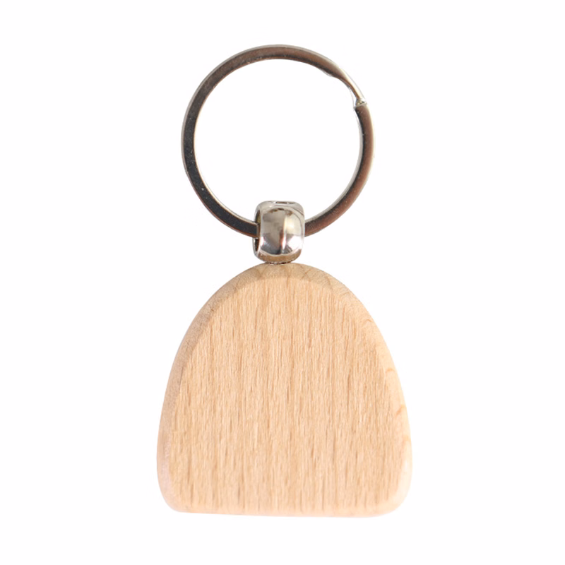 Wooden Dome Shape Keychain