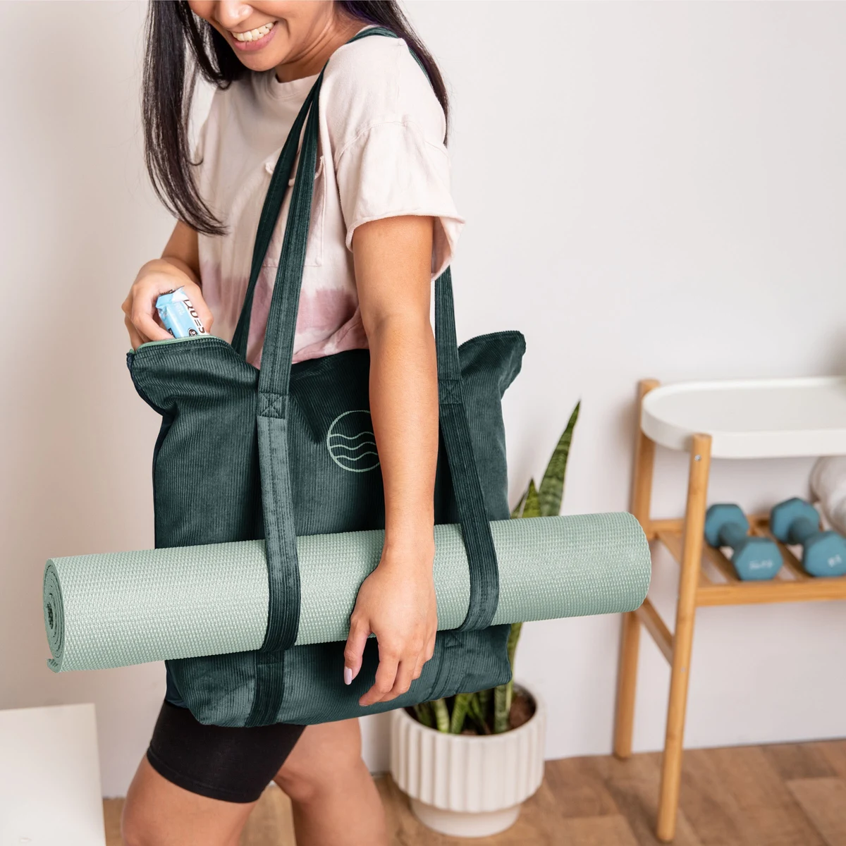 Twinkles Even More Yoga Tote - Corduroy, custom tote bag with logo imprint 1
