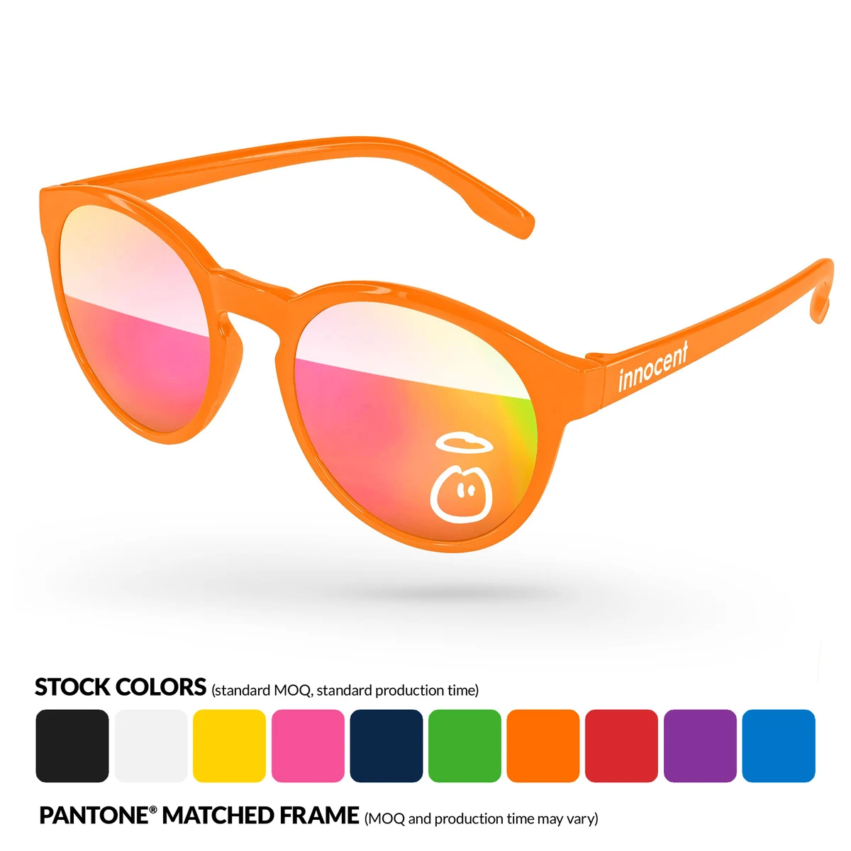 Vicky Mirror Sunglasses w/ 1 Color Lens & Temple Imprint 1