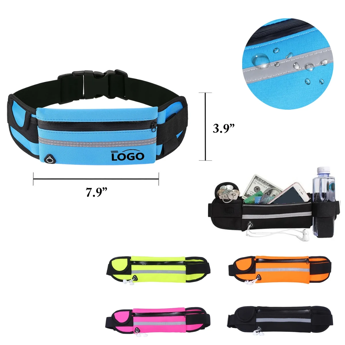 MOQ50 Outdoor Sports Waist Pack Running Cycling Belt 1