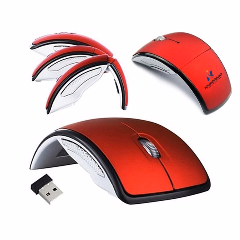 Wireless Foldable Ergonomic Arc Optical Mice For Laptop