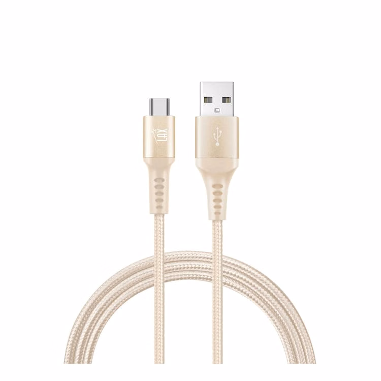 Braided Nylon USB-C Cable - 10' Gold