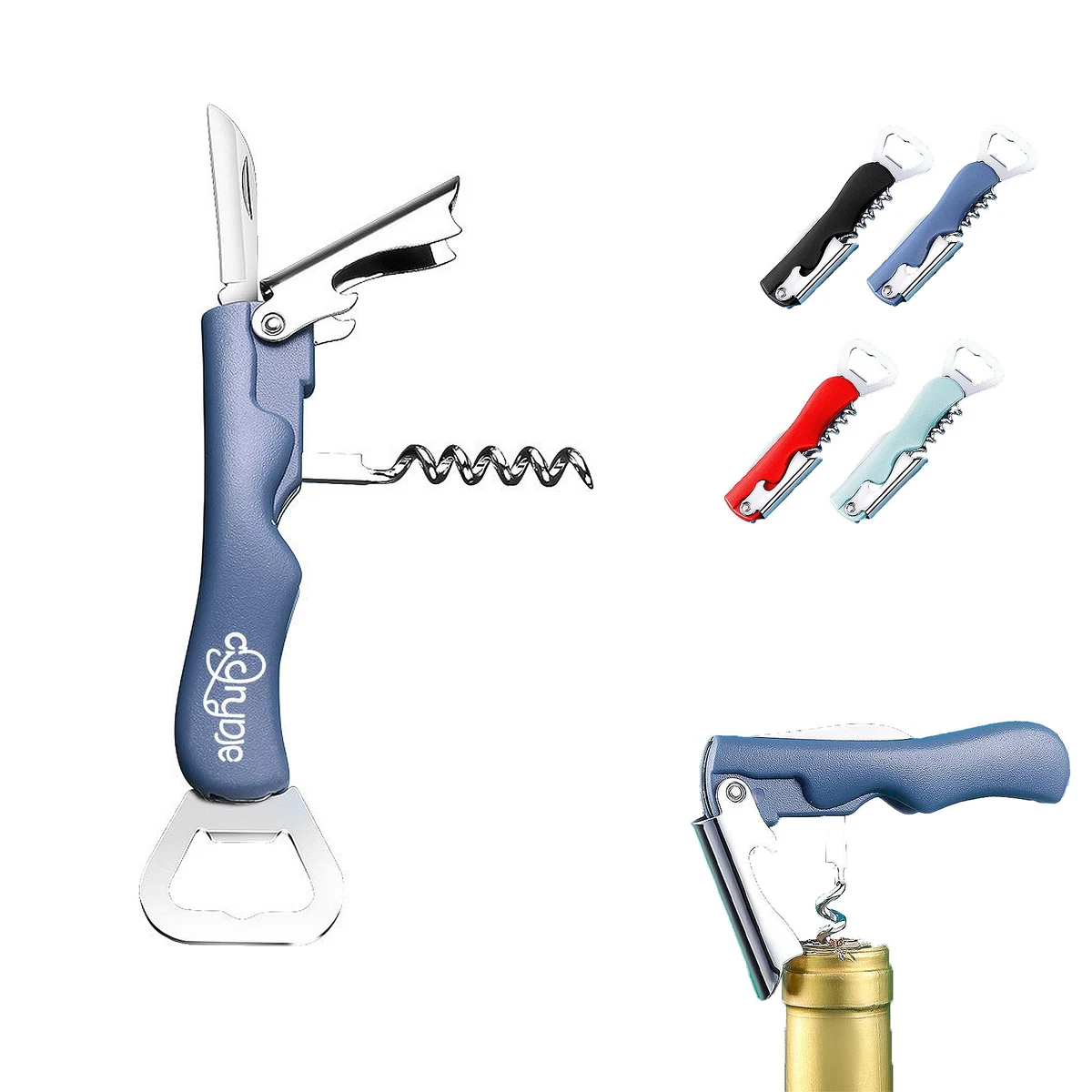 Plastic Stainless Steel Multifunctional Bottle Opener 1