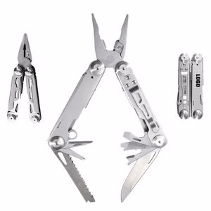 Sleek Silver Multi Pliers Tool Kit With Convenient Clip
