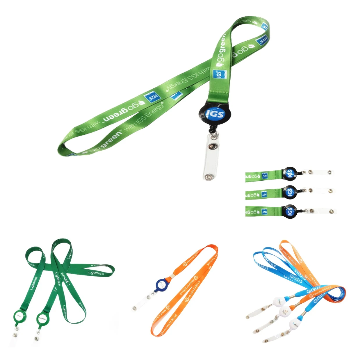 3/4" Dye Sublimation Lanyards w/ Retractable Badge Reel 1