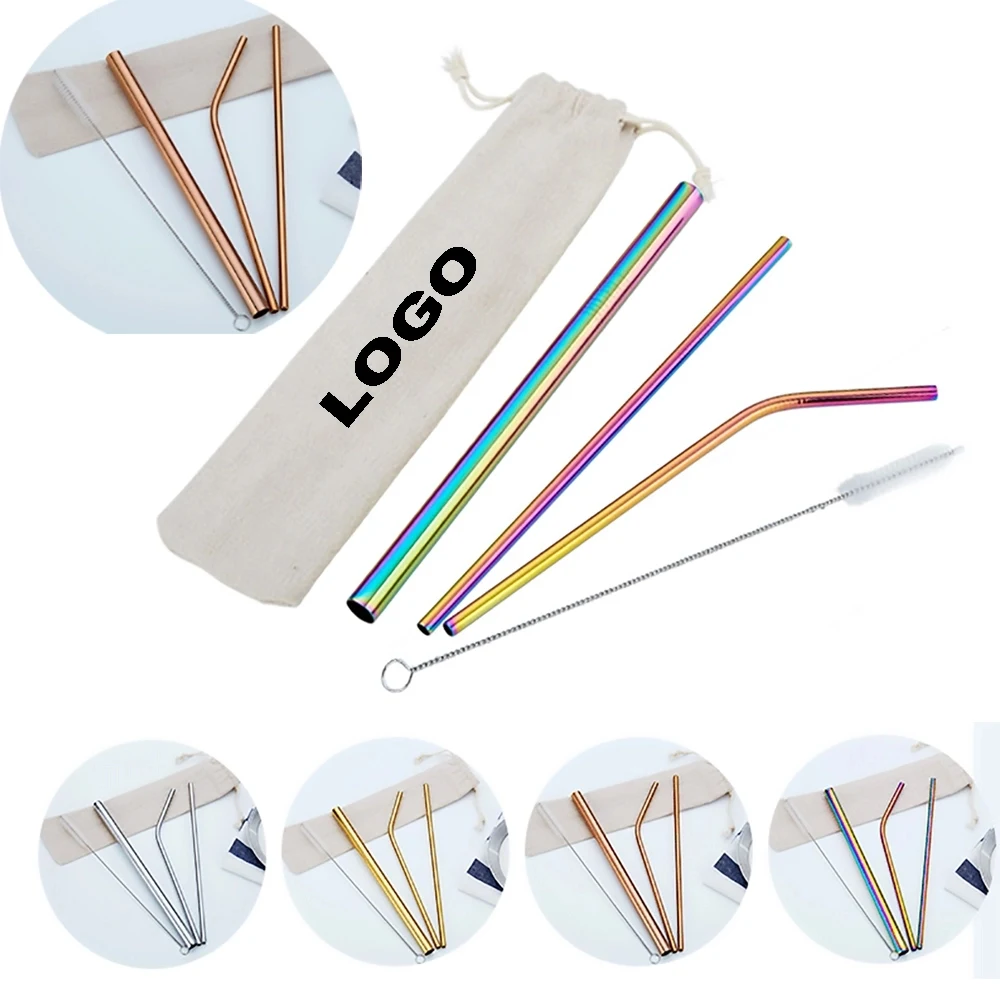 4Pcs Straw Set With Bag Packing 1