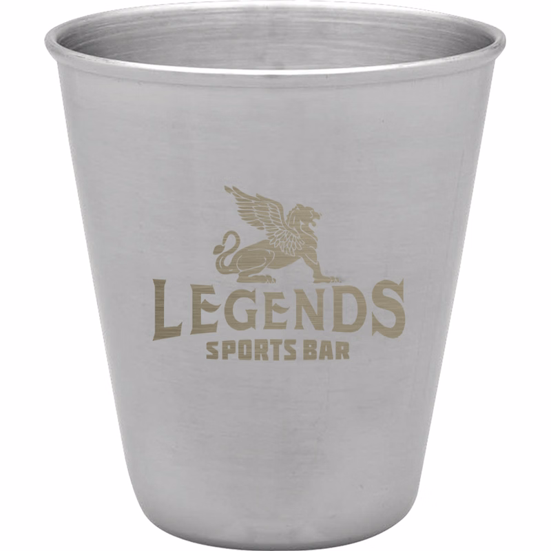 2 oz. Stainless Steel Shot Glass - Laser Etched