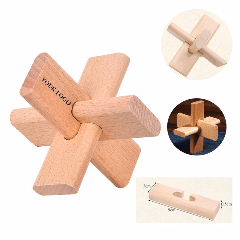 Wooden Toy Kongming Lock Tee Adult Casual Educational Toy