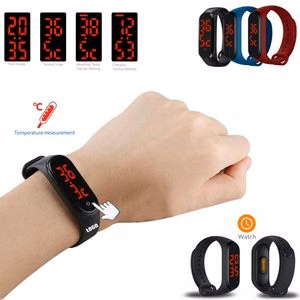 Bracelet Watch with Built In Digital LCD Display