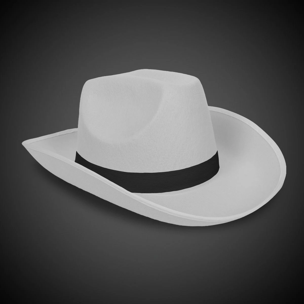 White Cowboy Hat with Black Band(Imprinted) 1