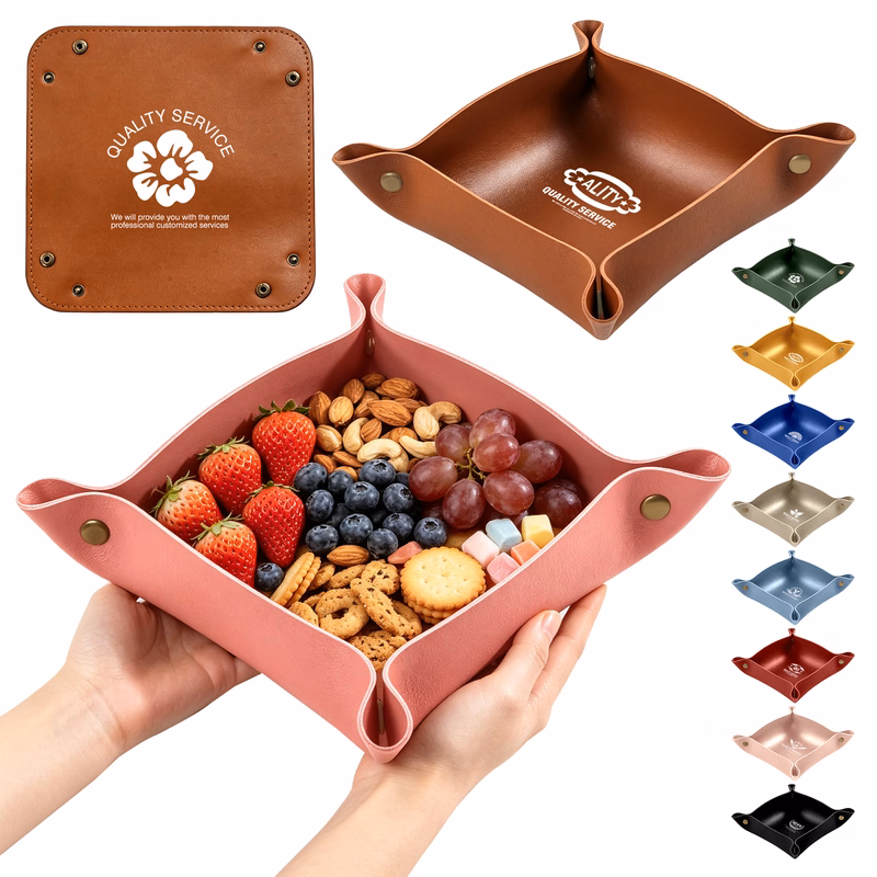 Leather Imitation Desk Organizer