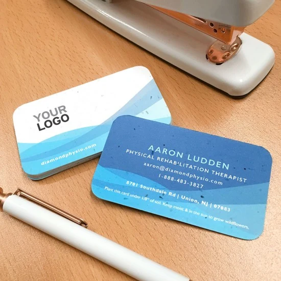 Abstract Curves Seed Paper Business Cards 1