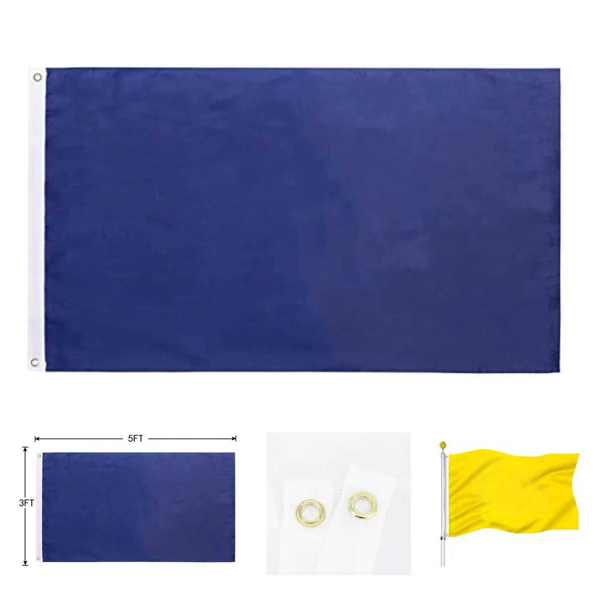 3Ft x 5FtCustom Single Sided Flag 1