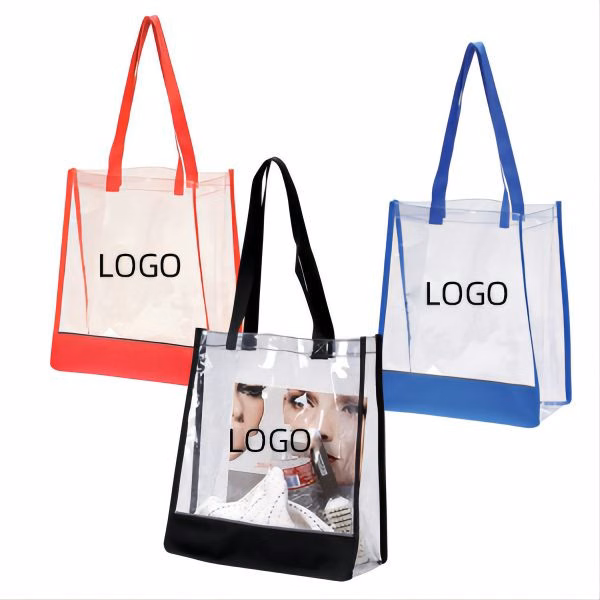 Clear Tote Bag W/ Color Trim