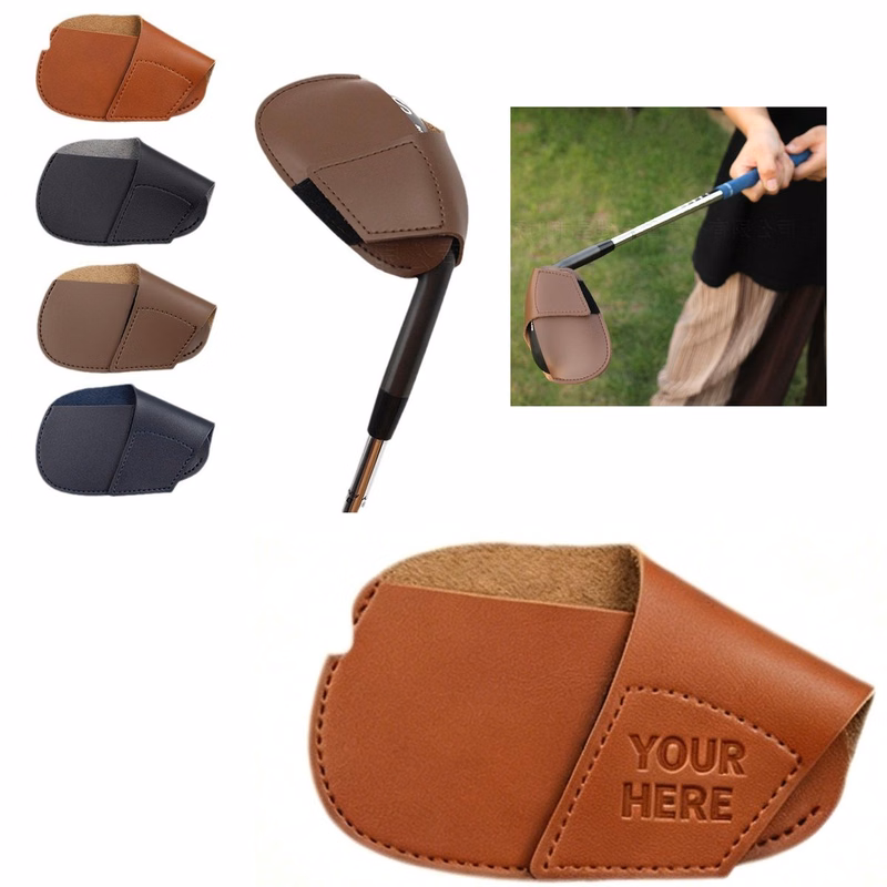 Promotional PU Leather Golf Club Protector With Velcro