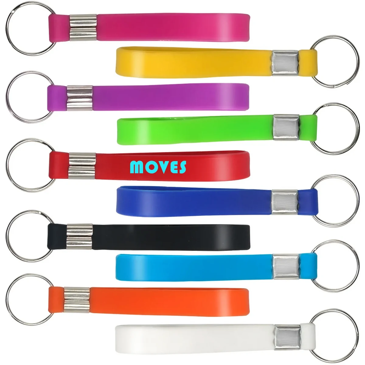 Solid Color Silicone Key Chain 1