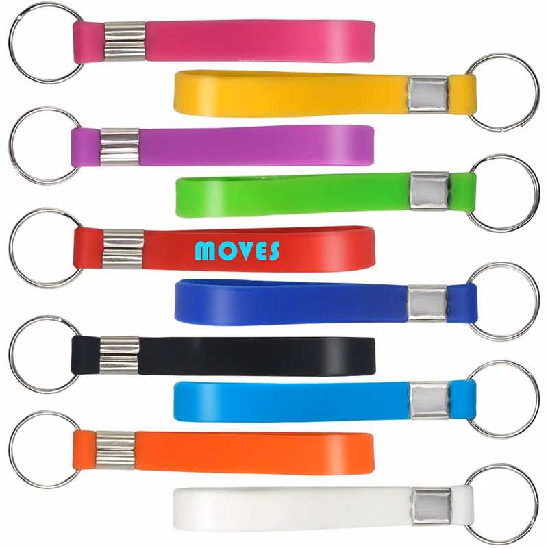 Solid Color Silicone Key Chain