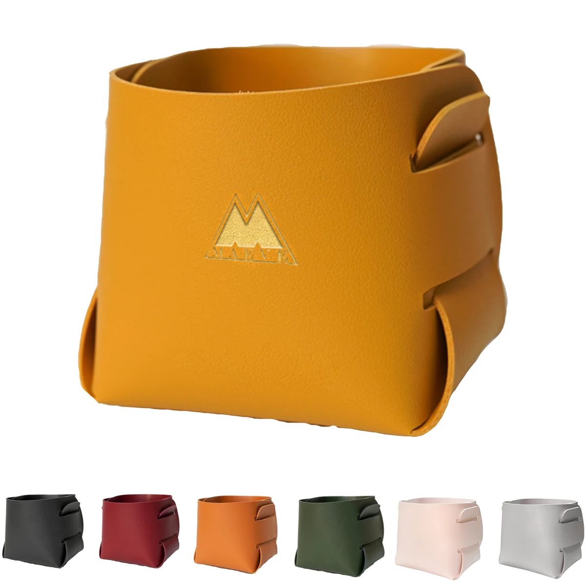 Foldable PU Leather Desktop Storage organizer 1
