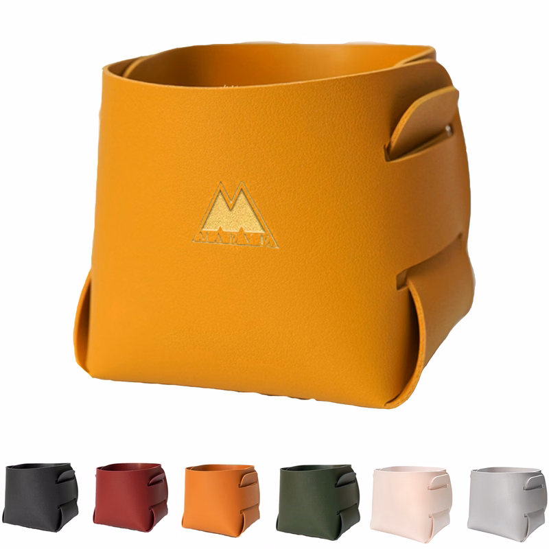 Foldable PU Leather Desktop Storage organizer