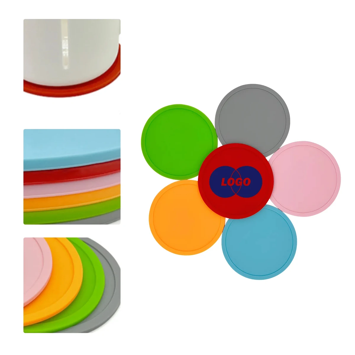 MOQ50 Silicone Waterproof Coaster 1