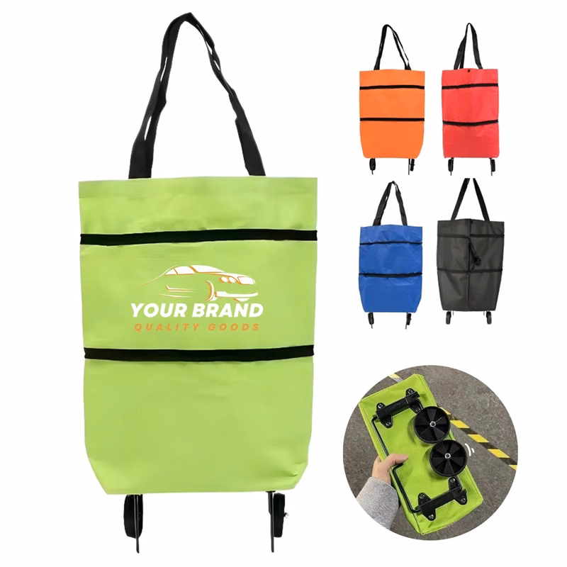 16L Lightweight foldable shopping bag trolley with wheels