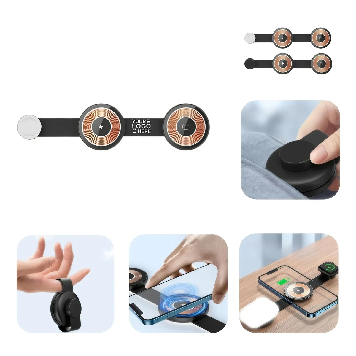 Leather Foldable Magnetic Wireless Charger 1