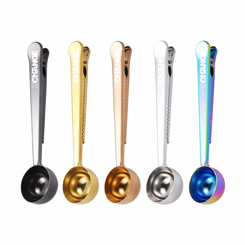 Stainless Steel Coffee Scoop With Bag Clip