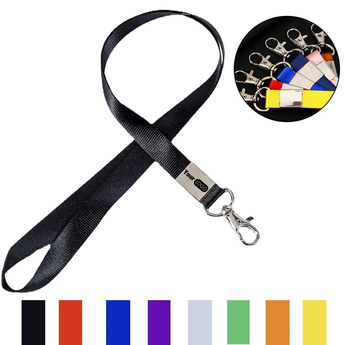 Reinforced Name Tag Lanyard with Metal Clamp 1