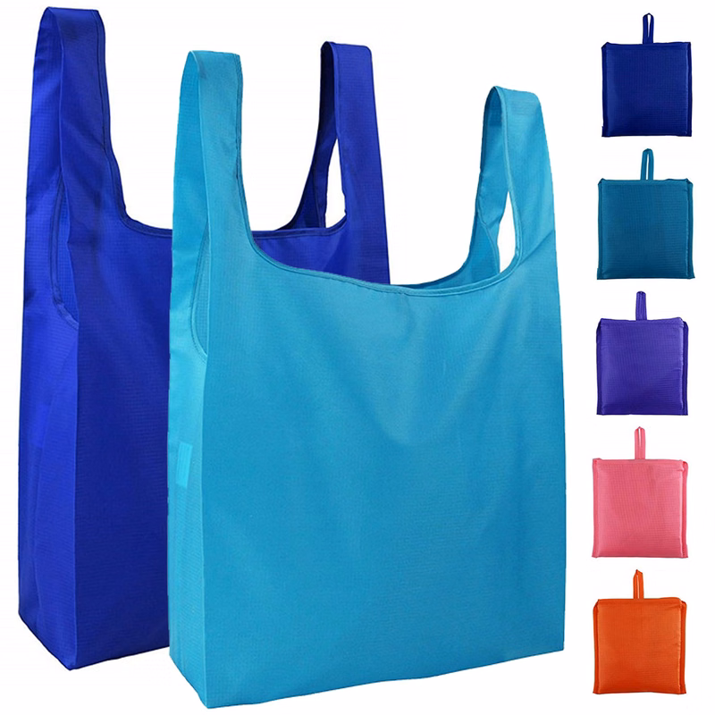 Foldable Shopping Polyester Bag with Pouch