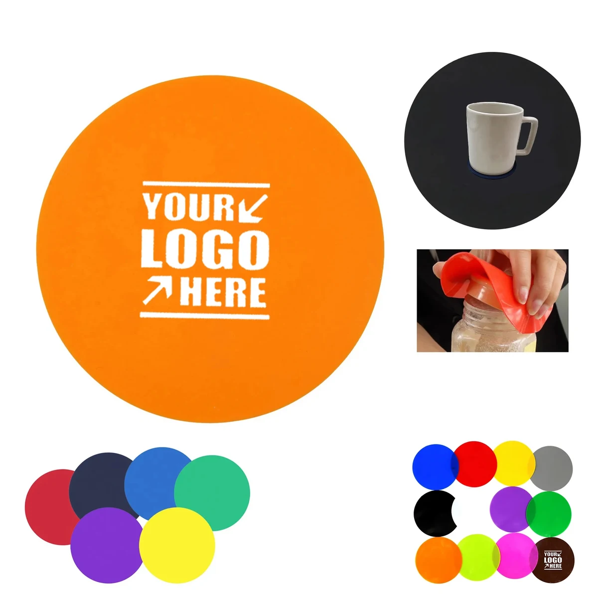 Silicone Round Jar Opener Coaster 1