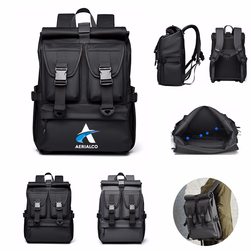 Multi-Pocket Oxford Laptop Backpack