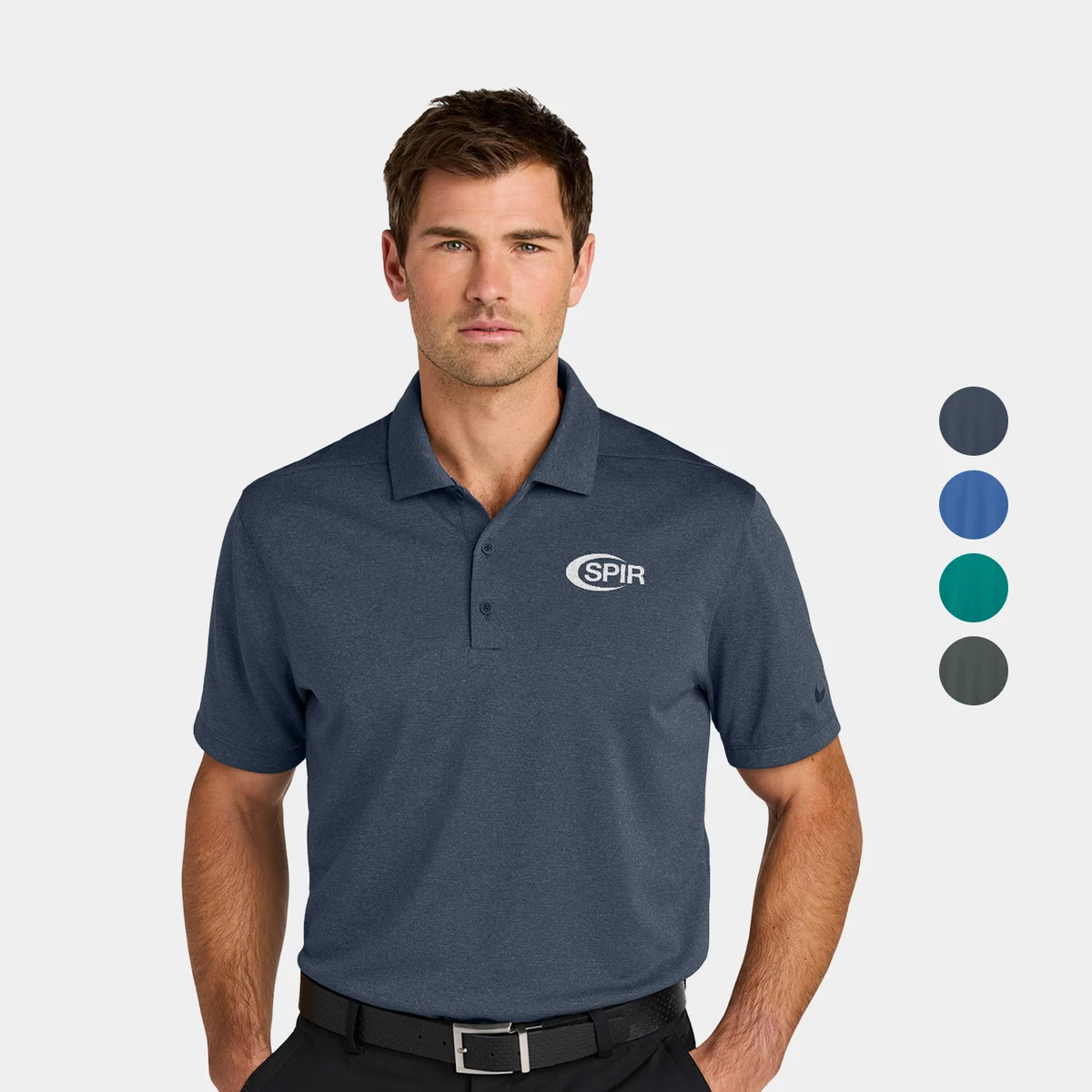 Nike Dri-FIT Smooth Heather Polo w/ Screen Print 4.4 oz. 1