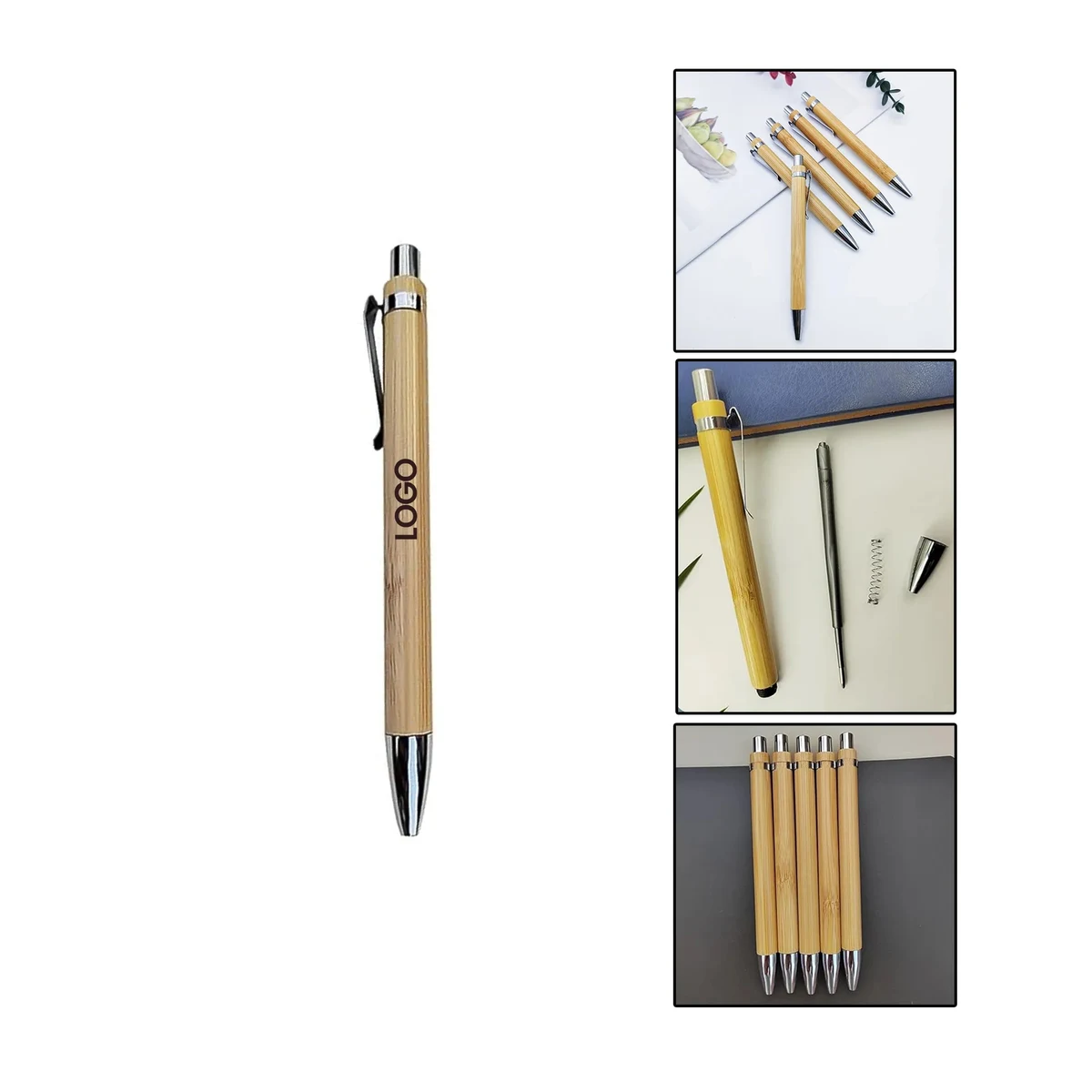 Eco-Friendly Portable Bamboo Ballpoint Writing Pen 1