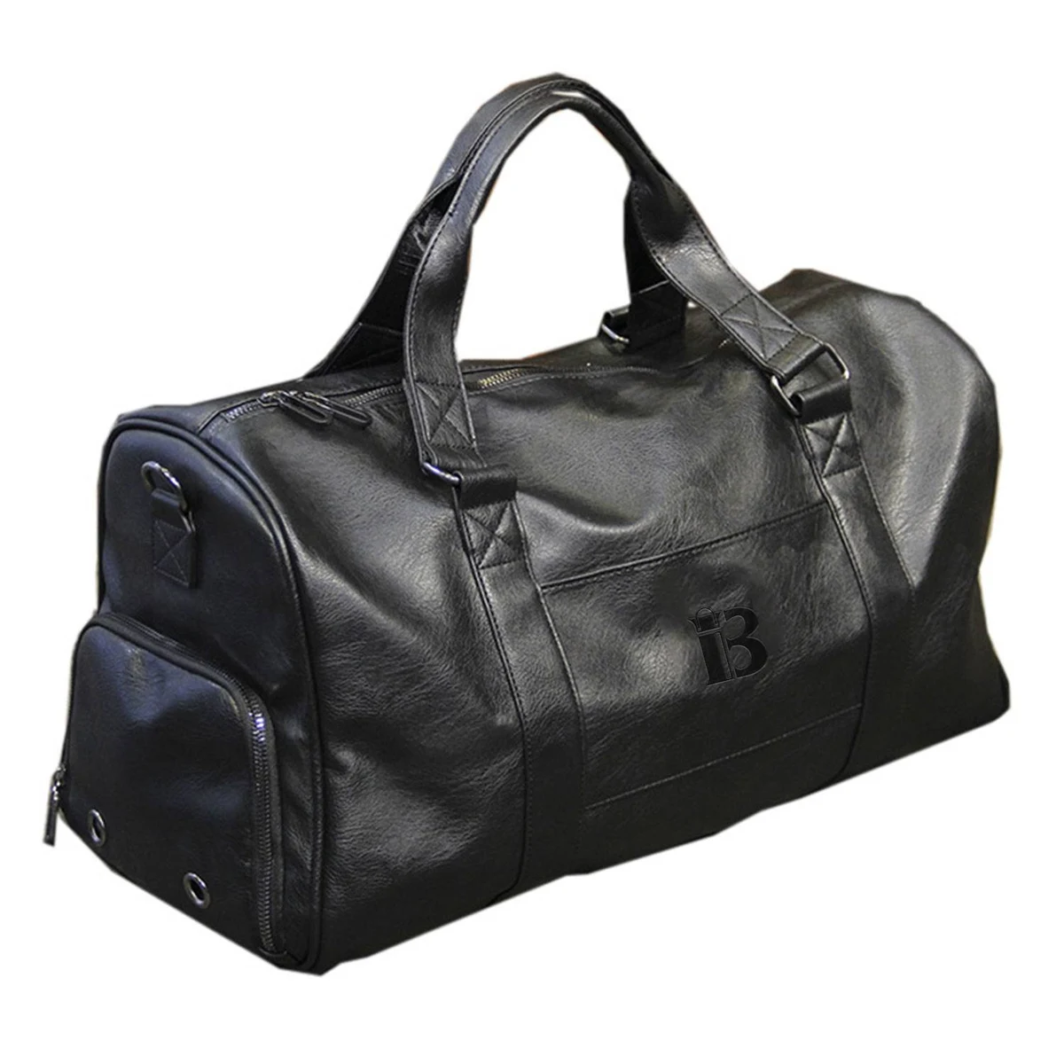 PU Leather Travel Bag W/ Shoe Pouch 1