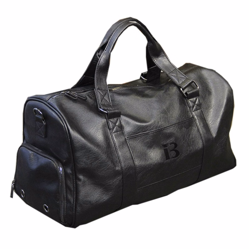 PU Leather Travel Bag W/ Shoe Pouch