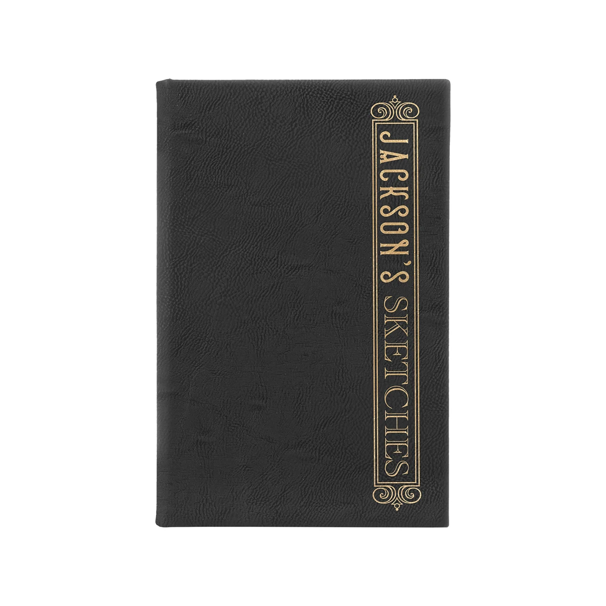 5" x 8" Black/Gold Leatherette Sketch Book 1