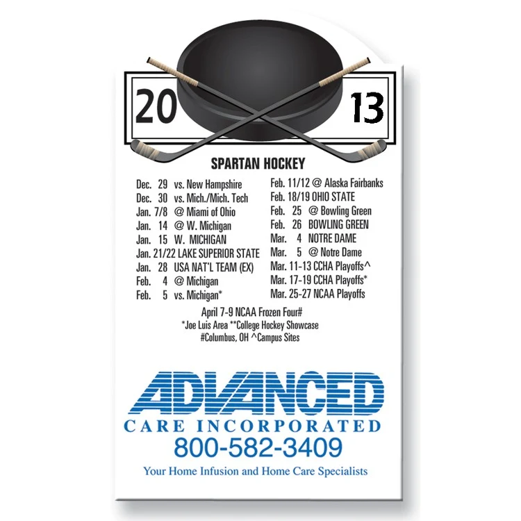 20 Mil Hockey Schedule Magnet - Full Color 1