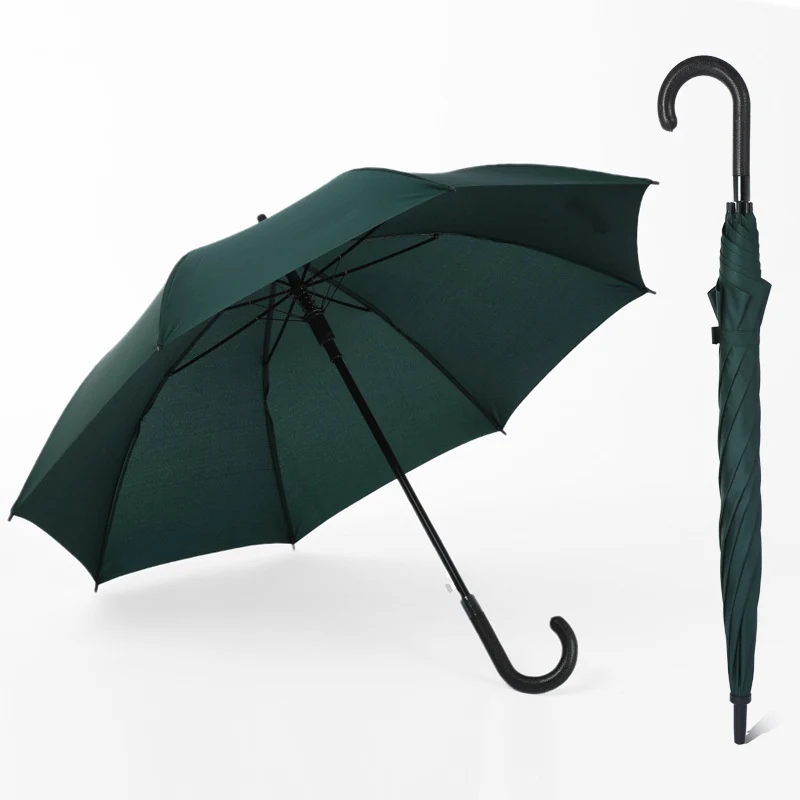 Leather Handle Automatic umbrella 1