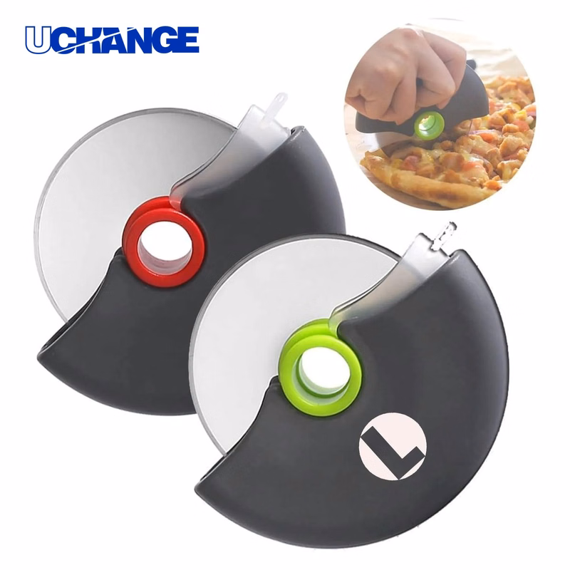 Pizza Slicer with Protective Blade Cover for Kitchen