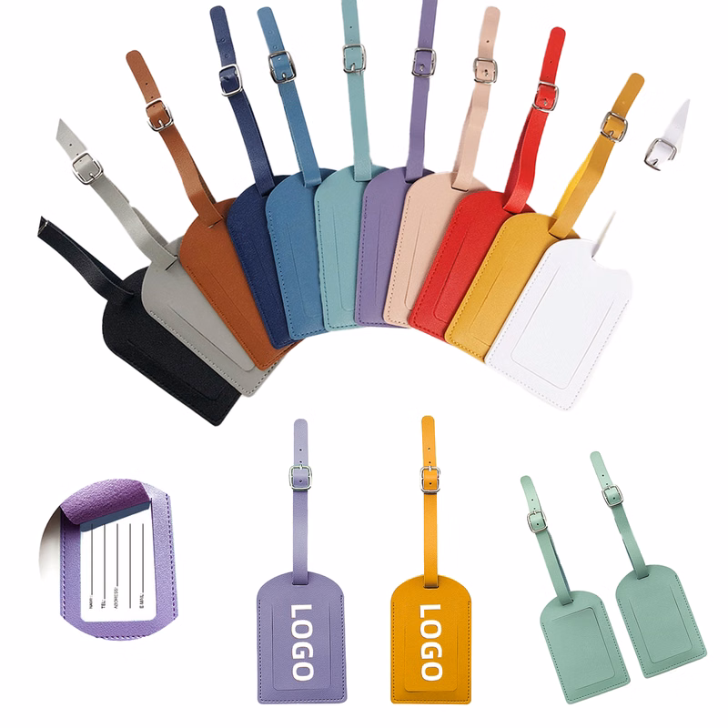 Soft Wear Resistant Leather Luggage Tags