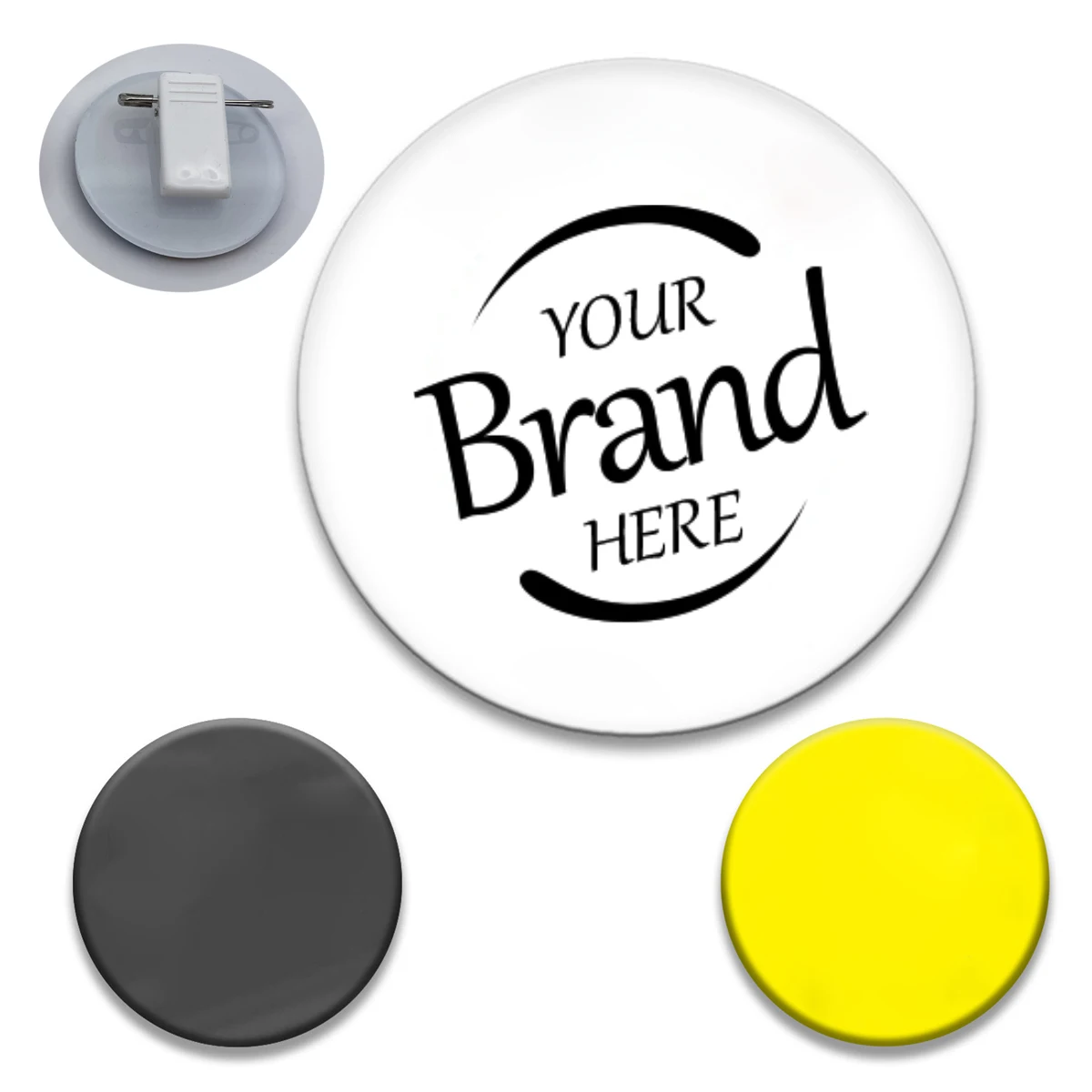 Round Badge Pin Brooch 1