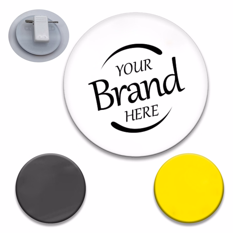 Round Badge Pin Brooch