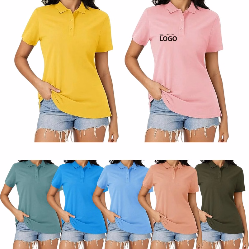 Polyester Women's Casual Golf Polo Shirt