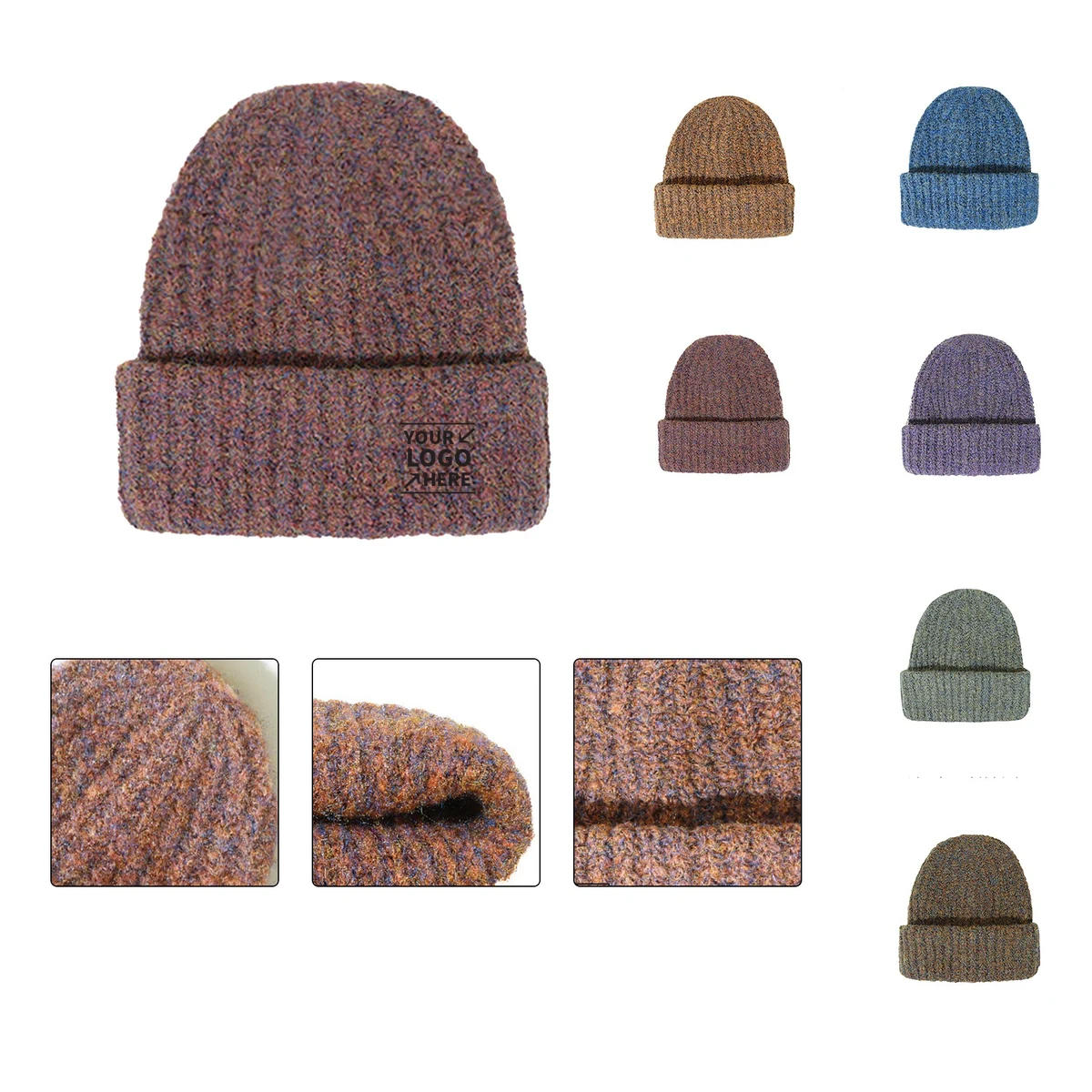 Mohair Yarn Winter Beanie Hat 1