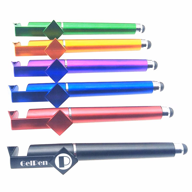 Touch Screen Stylus Gel Pen with Mobile Phone Holder